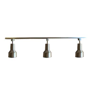 3 Light Track Light in Brushed Nickel Finish - 49"W x 8"H x 4"D