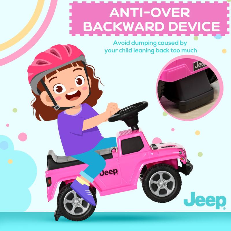 Foot-to-Floor Kids Ride On Push Car with Horn, Engine Sounds, Under-Seat Storage, and Durable Wheels for Toddlers Aged 1.5-3