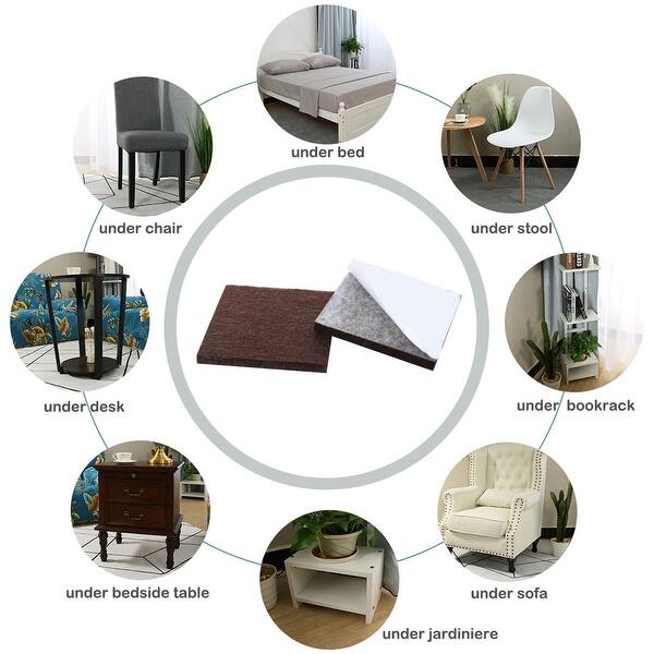 Shop Felt Furniture Feet Pads Square 3 4 Self Adhesive Feet Floor