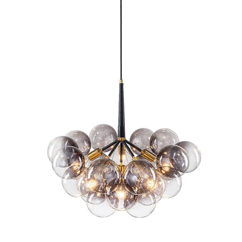 6-Light Bold Modern Gradient Glass Cluster Bubble Chandelier - 24.8 in