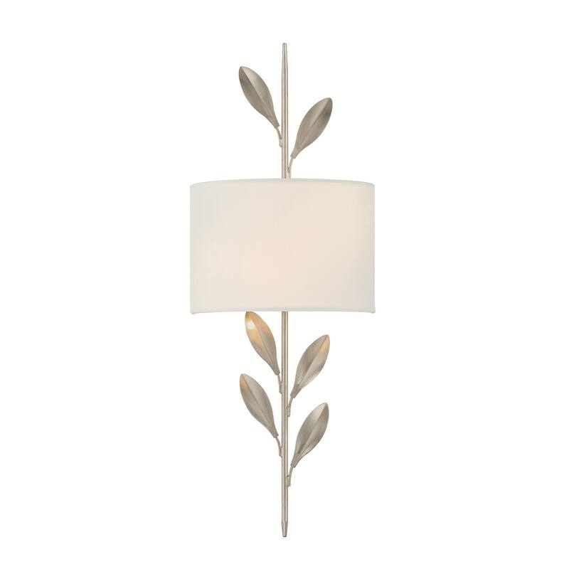Crystorama Lighting Group Broche 2 Light 24-1/4" High Wall Sconce with - Antique Silver