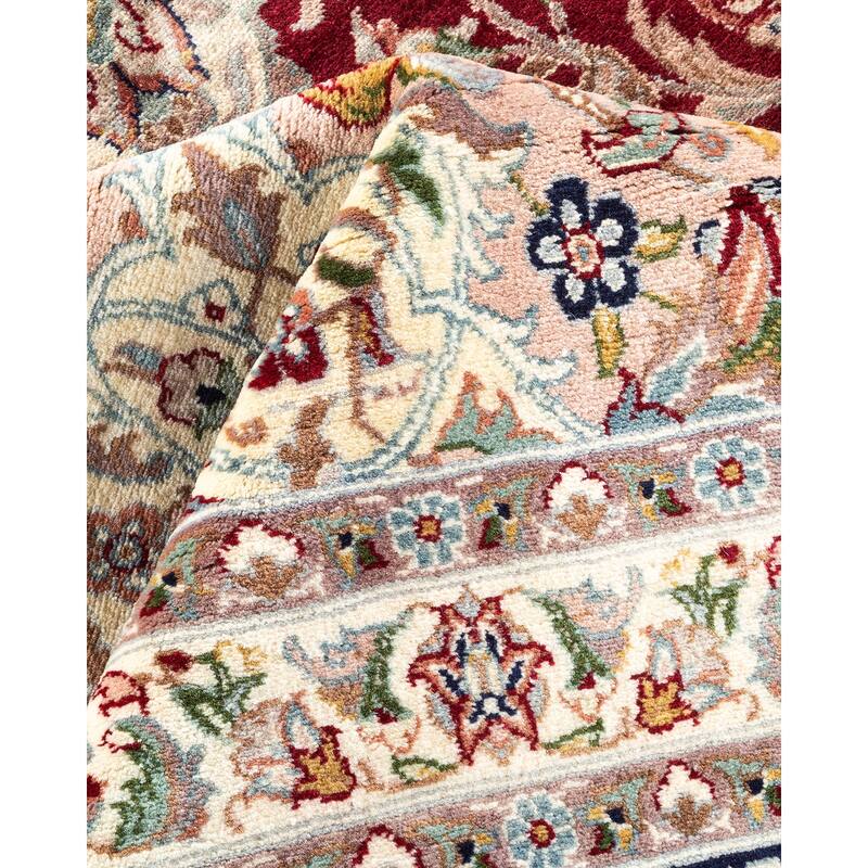 Overton Handknotted Wool Traditional Oriental Red Area Rug - 12' x 18'