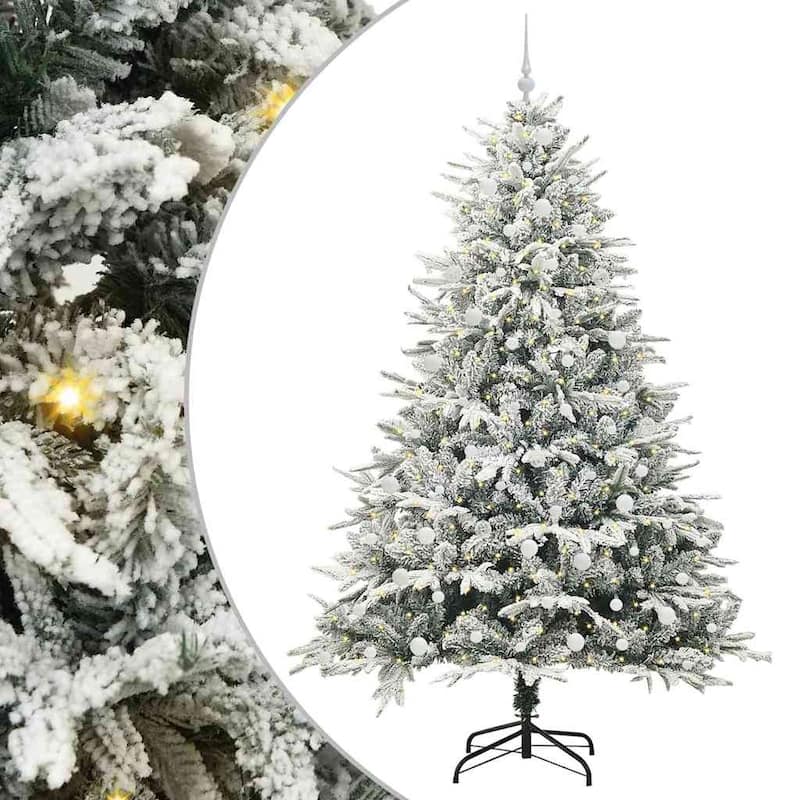 vidaXL ArtificialChristmasTree Green 50.5 x 50.5 x 180 cm PVC - 70.9