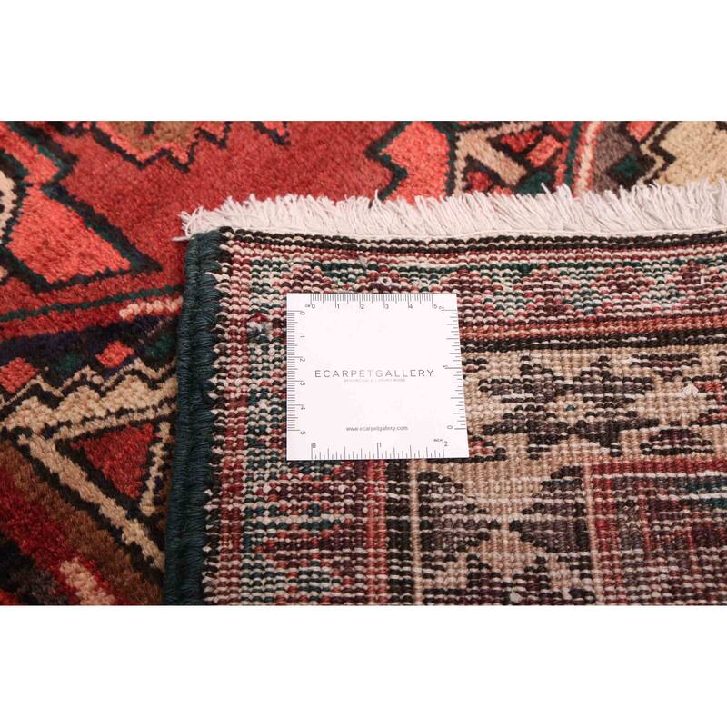 ECARPETGALLERY Hand-knotted Konya Anatolian Light Khaki, Red Wool Rug - 3'6 x 11'0