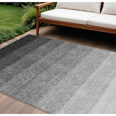 HomeRoots Ombre Transitional Rectangle Outdoor Rug