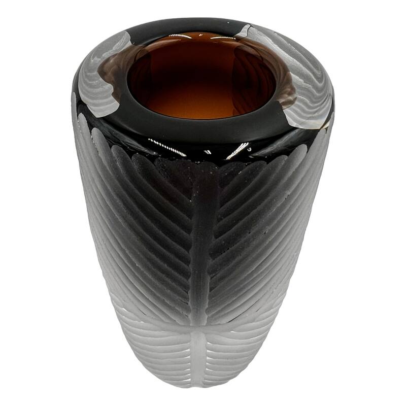 8" High Premium Contemporary Glass Vase for Flowers in Smoke