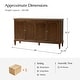 preview thumbnail 13 of 19, HULALA HOME Jane Transitional Solid Wood 58"Wide 4 Door Sideboard