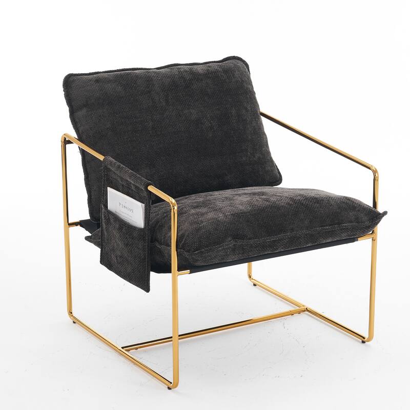 Upholstered Hanging Armchair with Arm PocketsMetal frame 2PCS