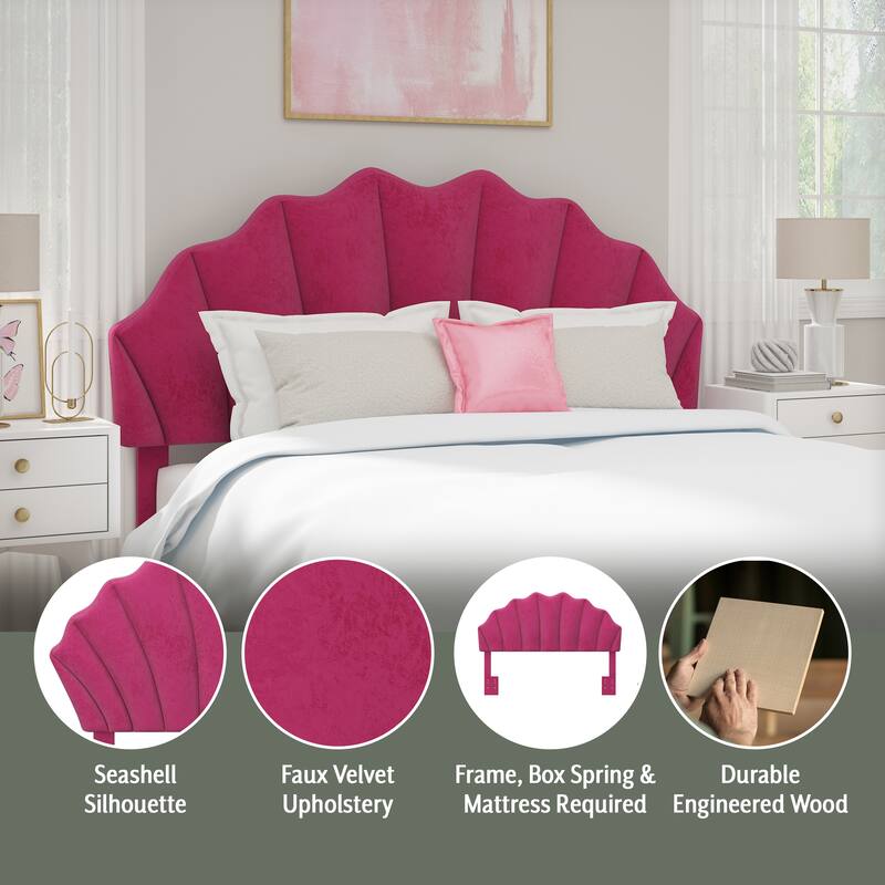 Living Essentials by Hillsdale Elina Upholstered Twin Headboard, Pink