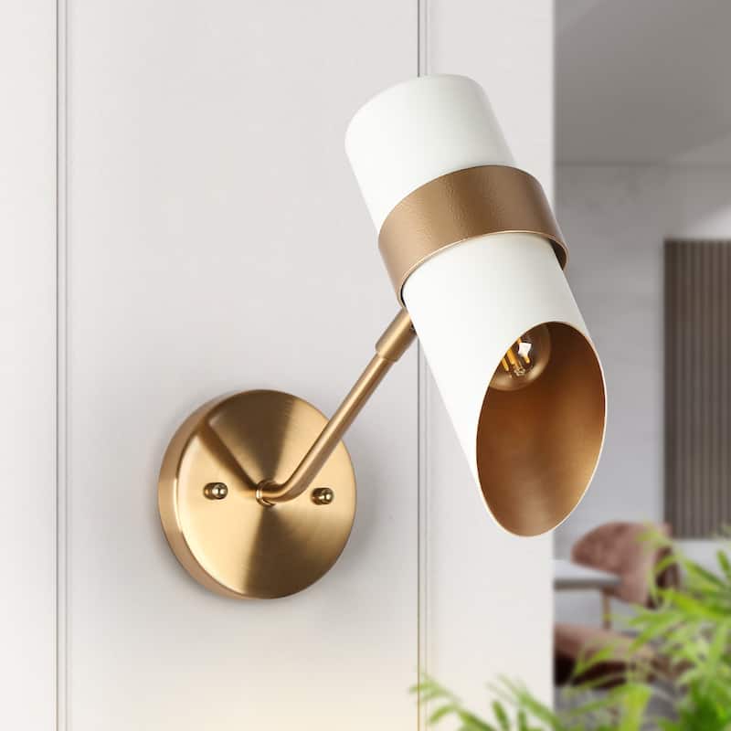 Modern Black 1-Light Swing Arm Light Hardwired or Plug-in Wall Sconces Lamps