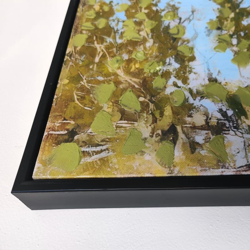 Framed Rustic Farmhouse Canvas Wall Art. Beautiful Field Painting Wildflower Barn Print Nature Scenery Picture