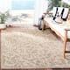 SAFAVIEH Courtyard Darline Indoor/ Outdoor Waterproof Patio Backyard Rug - 4' x 5'7" - Brown/Natural