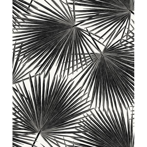 slide 2 of 12, Seabrook Designs Elvis Palms Non-Woven Unpasted Wallpaper 20.9 in. W x 33 ft. L - Inky