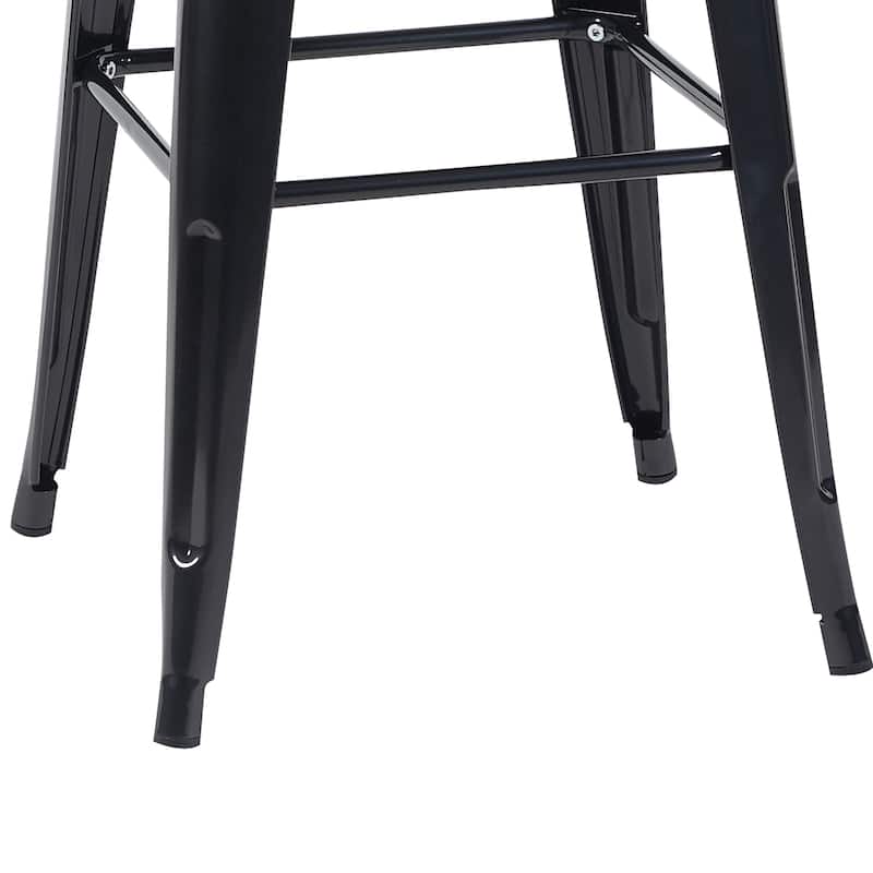 AC Pacific 30 Inch Industrial Stackable Metal BarStools Set of 2