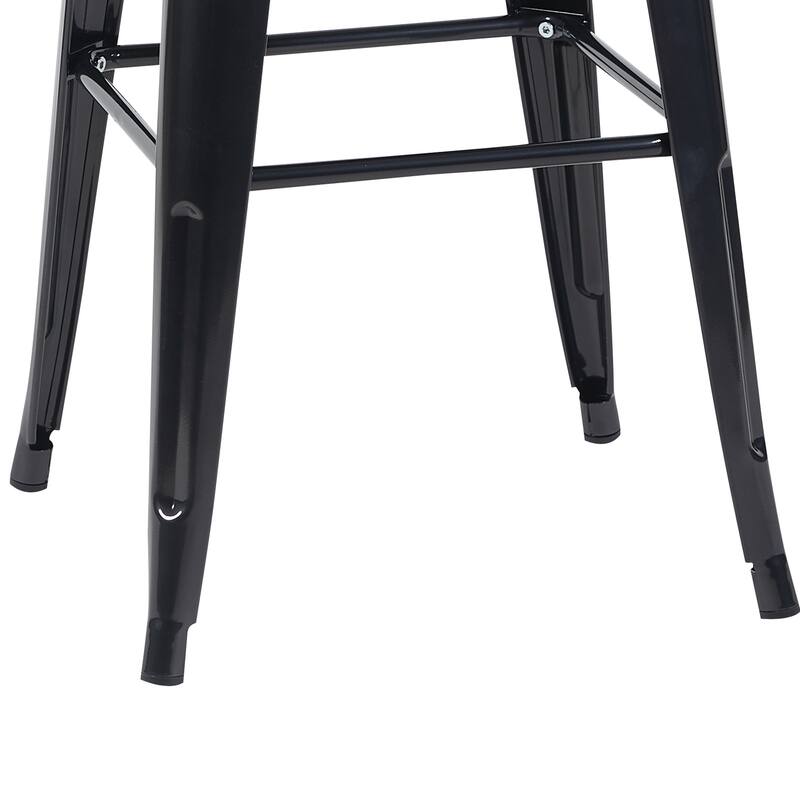 AC Pacific 30 Inch Industrial Stackable Metal BarStools Set of 4