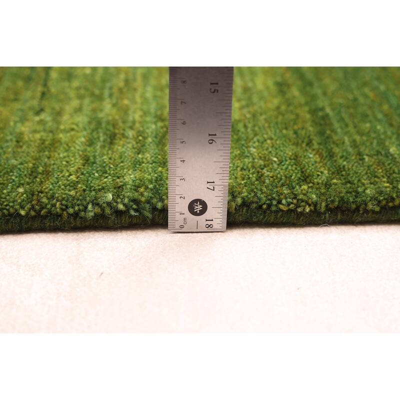 ECARPETGALLERY Hand Loomed Kashkuli Gabbeh Green Wool Rug - 4'11 x 7'9