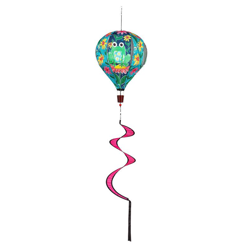 55" Welcome Friends Frog Balloon Spinner