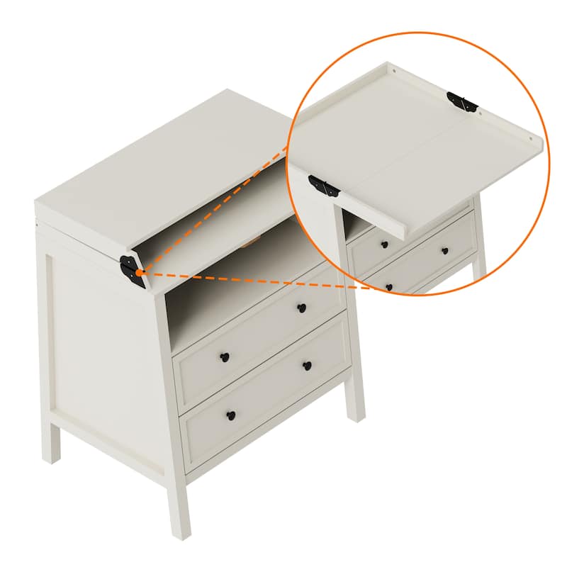 Baby Changing Table Multi-Functional 2 Drawer Dresser