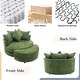 preview thumbnail 7 of 57, Roomfitters Modern 360° Swivel Barrel Chair with Hidden Storage Ottoman, Chenille Upholstery and Four Pillows