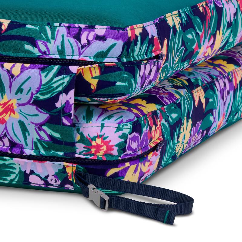 Vera Bradley by Classic Accessories Water-Resistant Patio Chaise Lounge Cushion