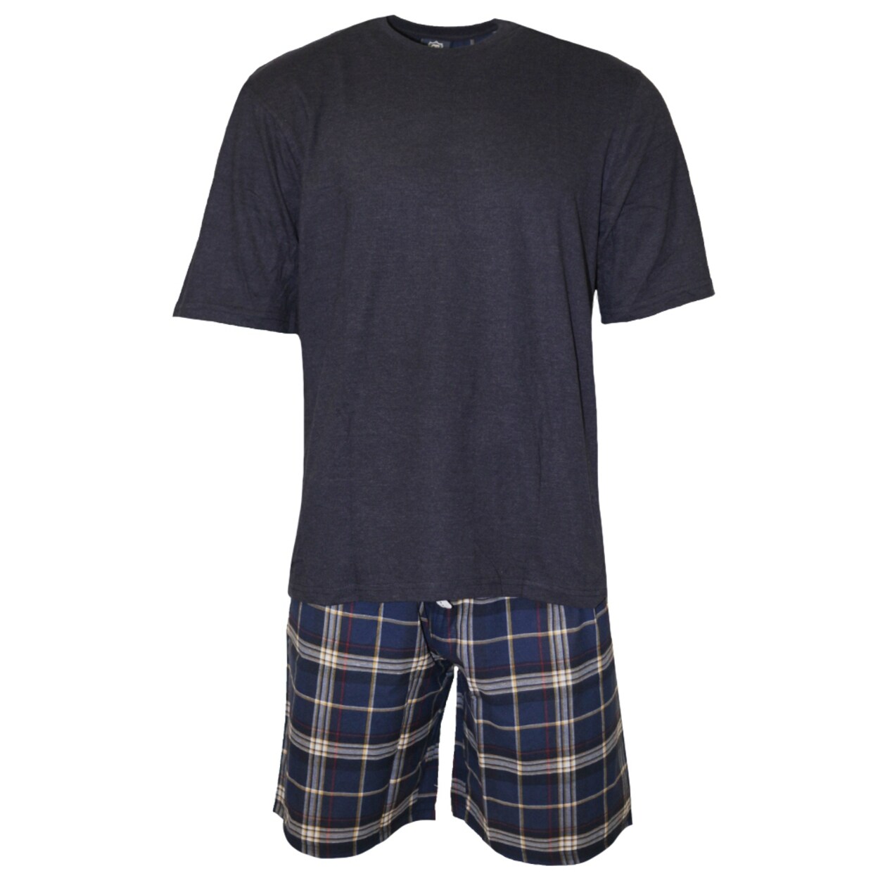 Baum Mens Tartan T-Shirt & Shorts Pajama Set