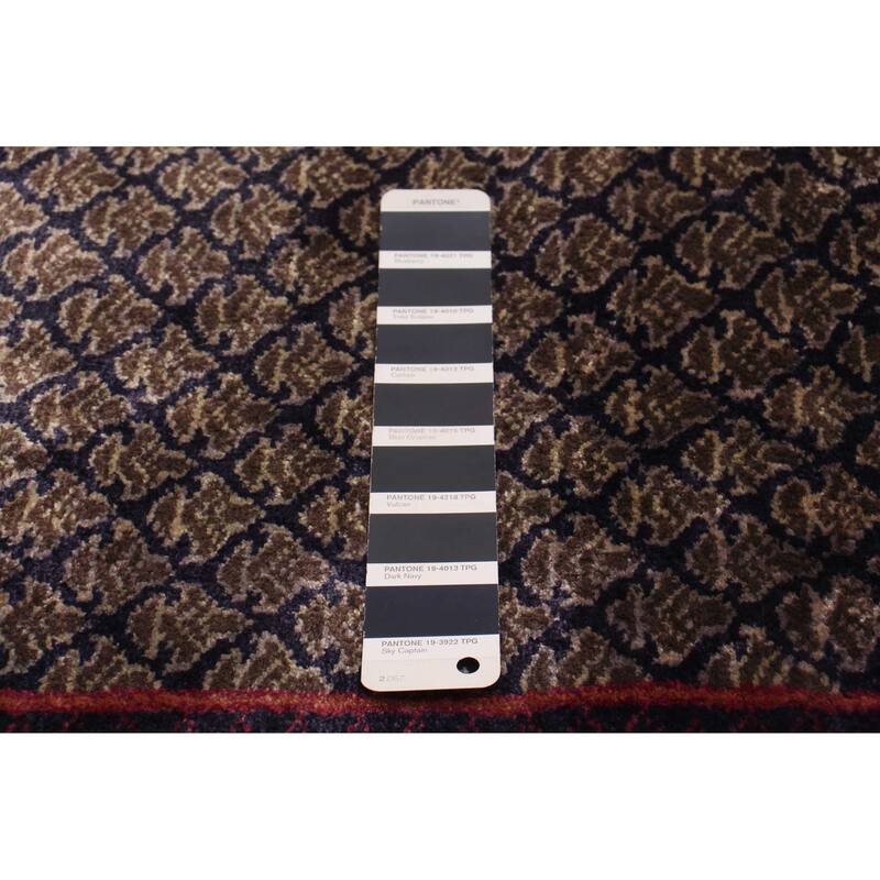 ECARPETGALLERY Hand-knotted Kashmir Navy, Taupe Viscose Rug - 5'10 x 9'4