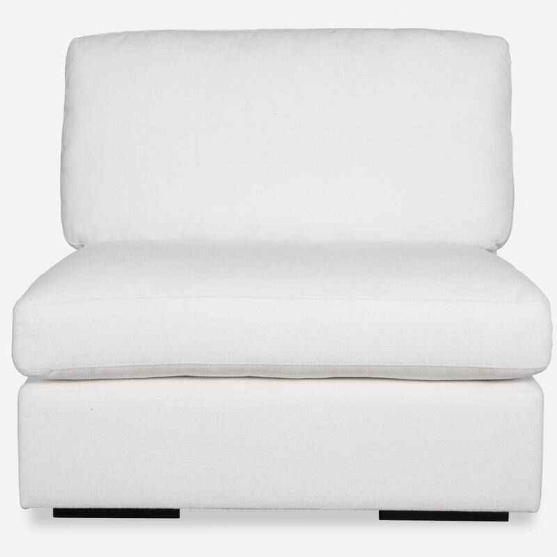 Refuge Solid Armless Modular Seat for Sectional Sofa - 40" - Arctic White