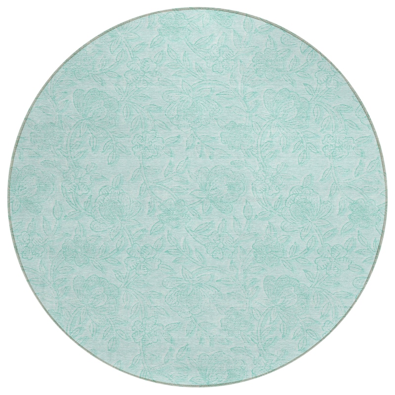 Machine Washable Indoor/ Outdoor Chantille Floral Farmhouse Rug