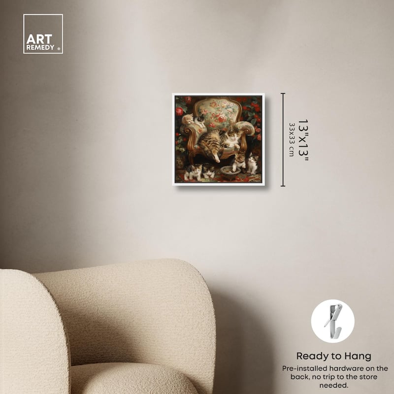 Lounging Cats Canvas by Art Remedy