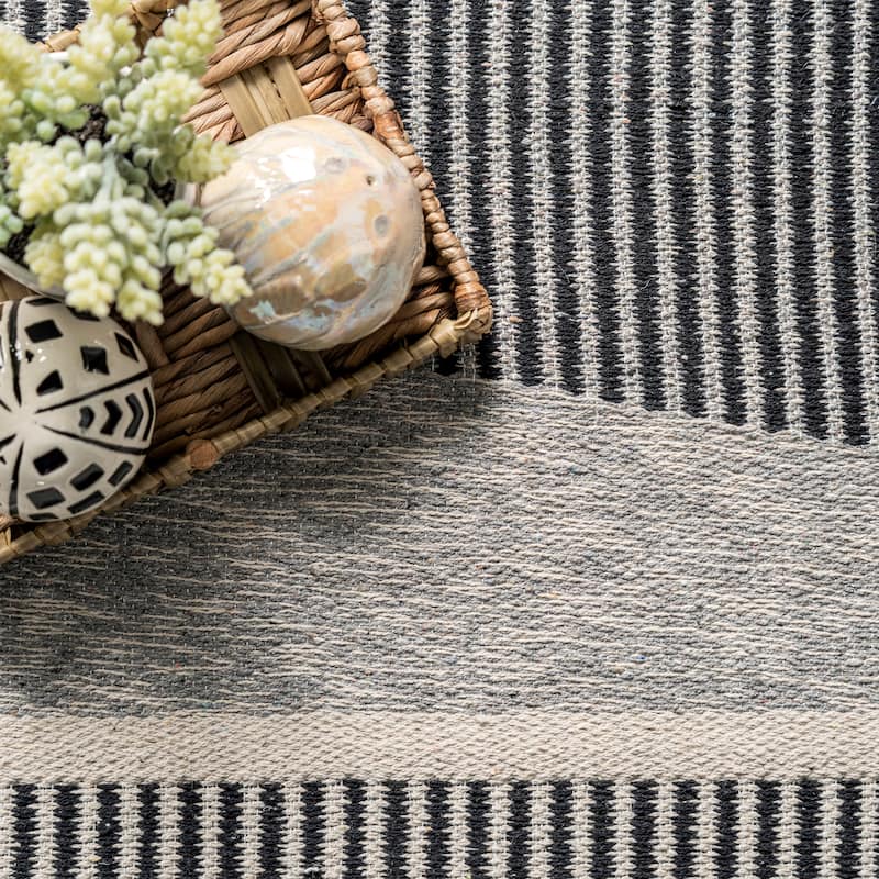 Nuloom Estella Modern Geometric Cotton Flatweave Area Rug
