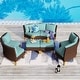 preview thumbnail 29 of 42, 12-Seat Outdoor Wicker Half-Round Furniture Set, Half-Moon Sectional Sofa All Weather Curved Conversation Set 8-Seat - Type B
