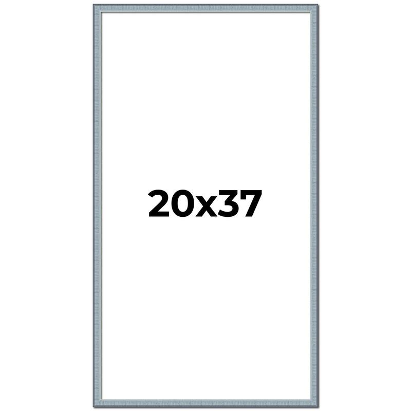 20x37 Frame Rustic Sky Blue Solid Wood Picture Frame | 0.75 Inch
