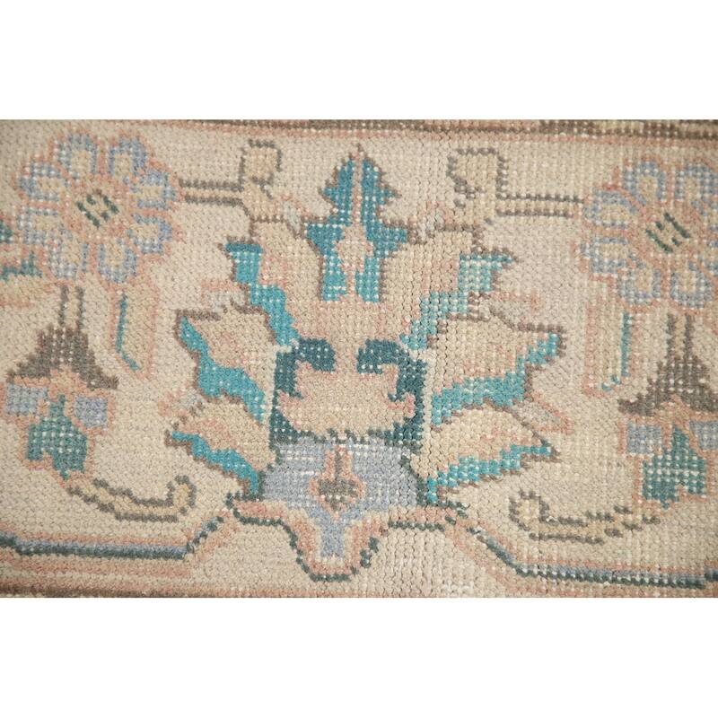 Hand Knotted Oriental 100% Wool Carpet Traditional All-Over Pink Tabriz Area Rug - 12' 4'' X 9' 2''