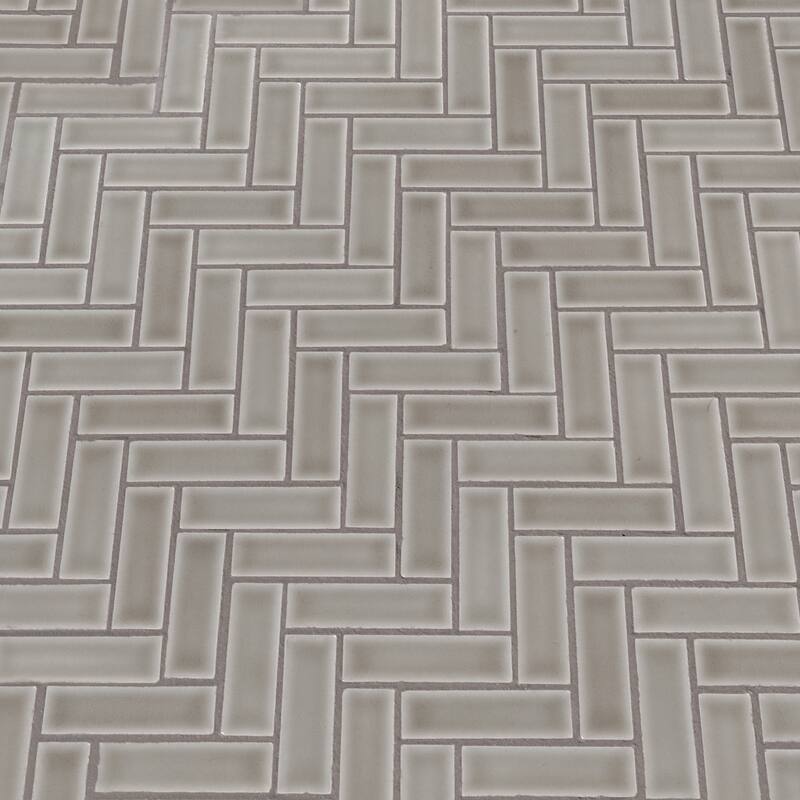 Ackland AKM-P-1X3HBG-CA 12" x 12" Ceramic and Porcelain Herringbone