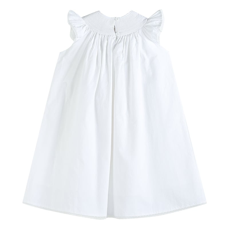 Lil Cactus White and Pink Cross Bishop Dress