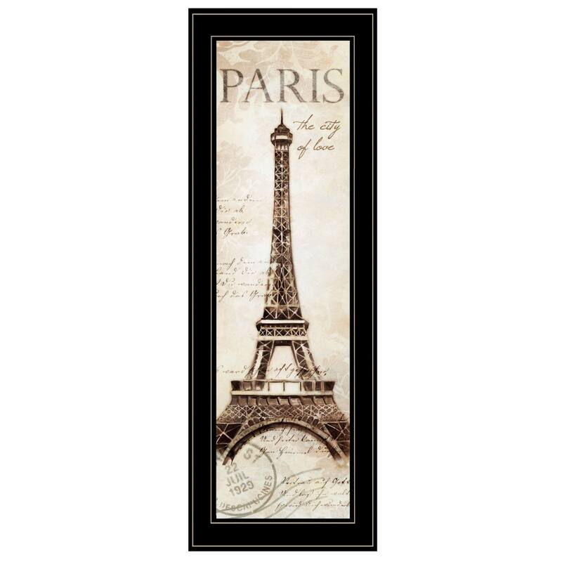 TrendyDecor4U Contemporary "Paris Panel" Framed Print Wall Art by Cloverfield & Co