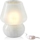 preview thumbnail 1 of 40, Mushroom White Glass Dimmable LED Table Lamp with E26 Socket Modern White Lattice Glow