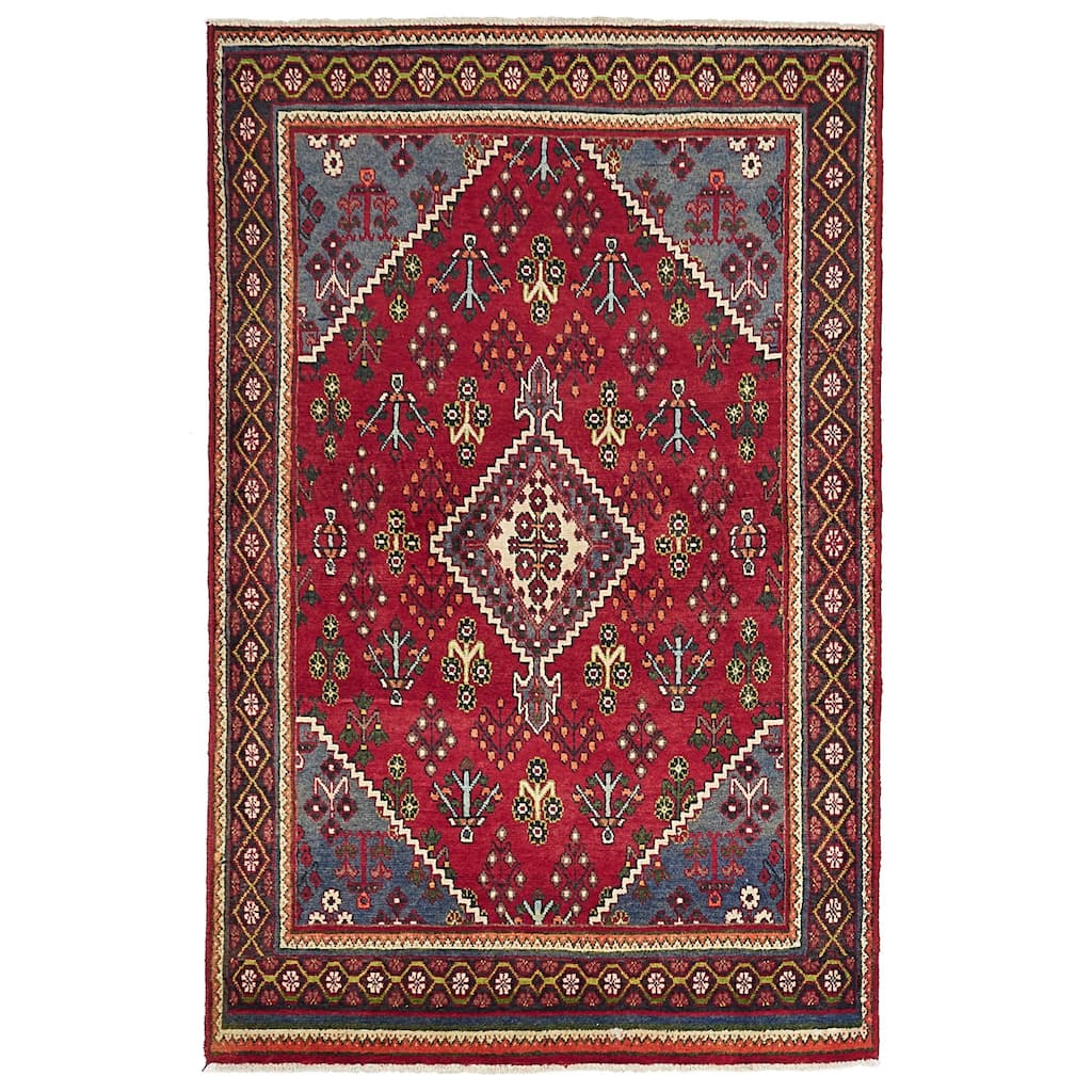 ECARPETGALLERY Hand-knotted Anadol Red Wool Rug - 4'6 x 6'11