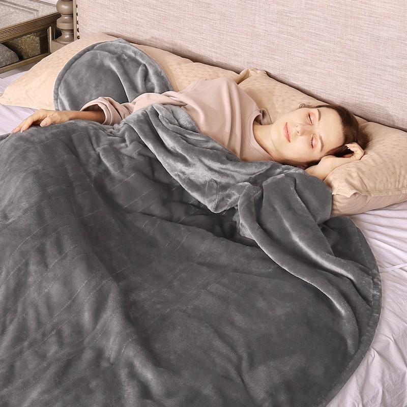 Electric Flannel King Queen Throw Heated Blanket