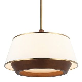 Varaluz Desert Flyer 6-Light Pendant - Satin Brass/Medium Walnut