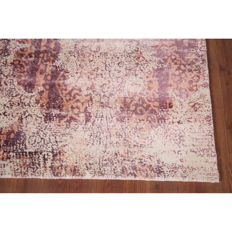 Abstract Modern Area Rug Hand-Knotted Wool Carpet - 4'10"x 7'8"