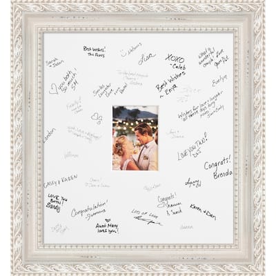 Opera Signature Mat Picture Frame - Autograph Photo Frame Guest Book Alternative for Weddings, Graduations, or Retirement