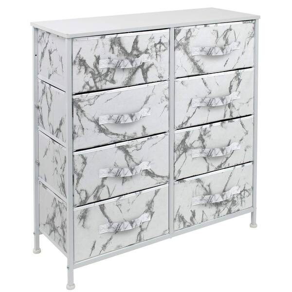 slide 1 of 16, Dresser w/ 8 Drawers Furniture Storage Chest for Home, Bedroom