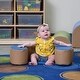 preview thumbnail 5 of 6, Children's Factory Woodland Sit Me Up Foam Seat Lounger for Newborns, Blue/Tan - 1.60