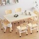 preview thumbnail 18 of 23, Kids Table and 6 Chairs Set Beige