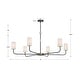 preview thumbnail 9 of 9, Niles 6 Light Black Forged & Modern Gold Chandelier - 54"W x 22.25"H