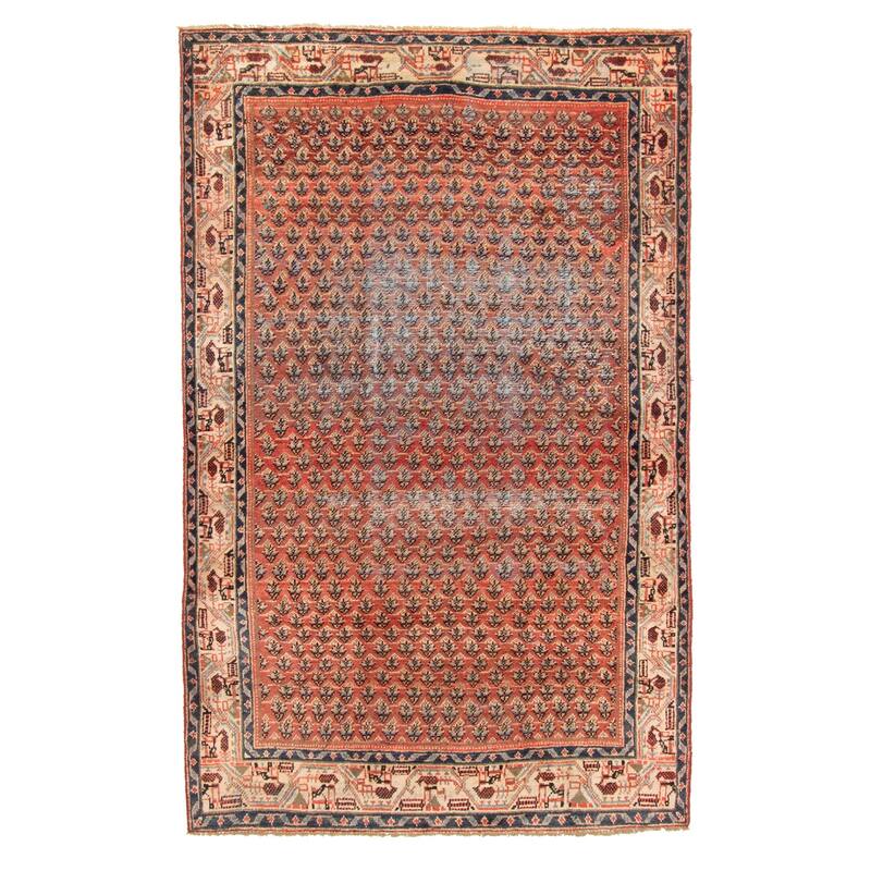 ECARPETGALLERY Hand-knotted Andelz Copper Wool Rug - 3'11 x 6'4