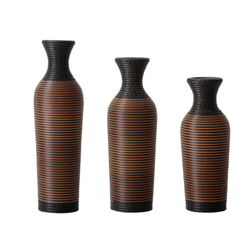 Desktop Vase, Classic Floor Vase, High Independent Flower Stand, Artificial Vine Vase, Decoration Flower Stand Set of 3