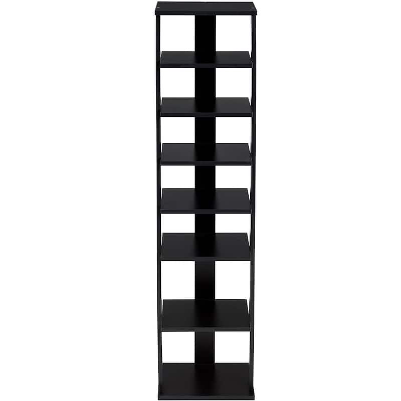 7-tier Compact Shoe Rack - Black