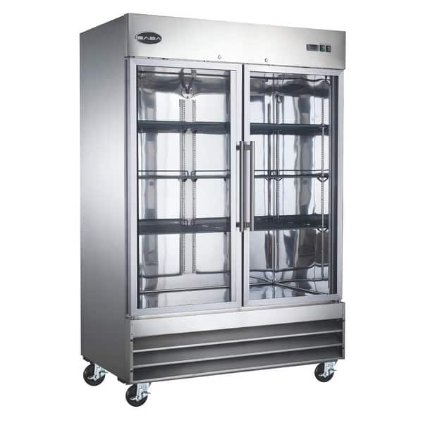 slide 2 of 5, SABA - Two Glass Door Commercial Reach-In Freezer